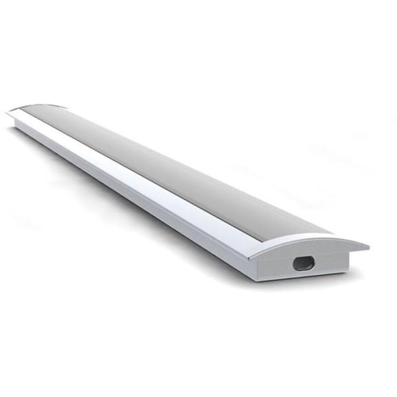 Toolland - recessed slimline 8 mm - profilé en aluminium pour ruban led - à encastrer - aluminium anodisé - argent - 2 m