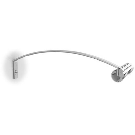 LEDsON SUPPORT DE MONTAGE POUR PROFILÉ POUR RUBAN LED ALU-ROUND - POUR ARMOIRE - ARGENT