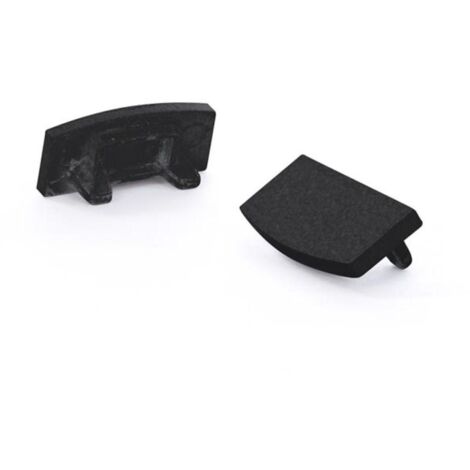 LEDsON TAPA FINAL DE ALUMINIO PARA EL PERFIL LED 'SL7' - SIN AGUJERO DE CABLE - COLOR NEGRO