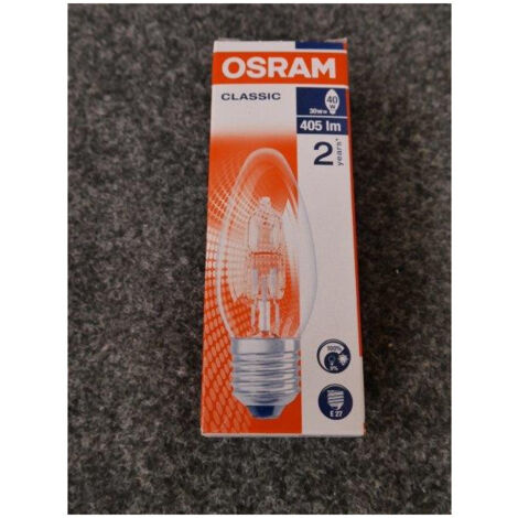 Ledvance – Ampoule halogène E27 30W 2700K 405lm dimmable – Ø 35x95mm – Lumière chaleureuse pour ambiance conviviale – Tension 230V