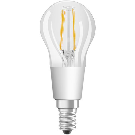 LEDVANCE Ampoule LED intelligente avec Wifi, culot E14, gradable, blanc chaud (2700K), forme de goutte, filament clair, remplacement des ampoules de 75W, contrôlable avec Alexa, Google et App, 1-pack