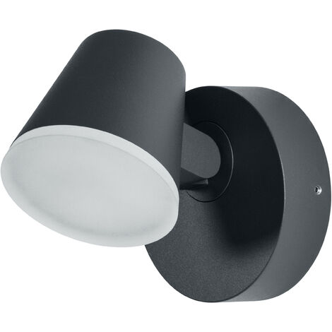 LEDVANCE Apparecchio LED a parete e a soffitto, Lampada da esterno, ENDURA® STYLE MIDI SPOT / 12,50 W, 220…240 V, Ampiezza fascio luminoso: 110°, bianco caldo, 3000 K, Materiale: Alluminio, IP44