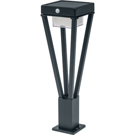 Ledvance – Applique solaire LED 6W – Corps en acier inoxydable – IP44 – Détecteur de mouvement et capteur de lumière – Blanc chaud 3000K