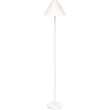 LEDVANCE blanc luminaire sur pied décoratif Pulp en métal et papier mâché, E27, dimmable, hauteur 1505 mm, abat-jour en matériau recyclé, durable grâce à une source lumineuse remplaçable, installation