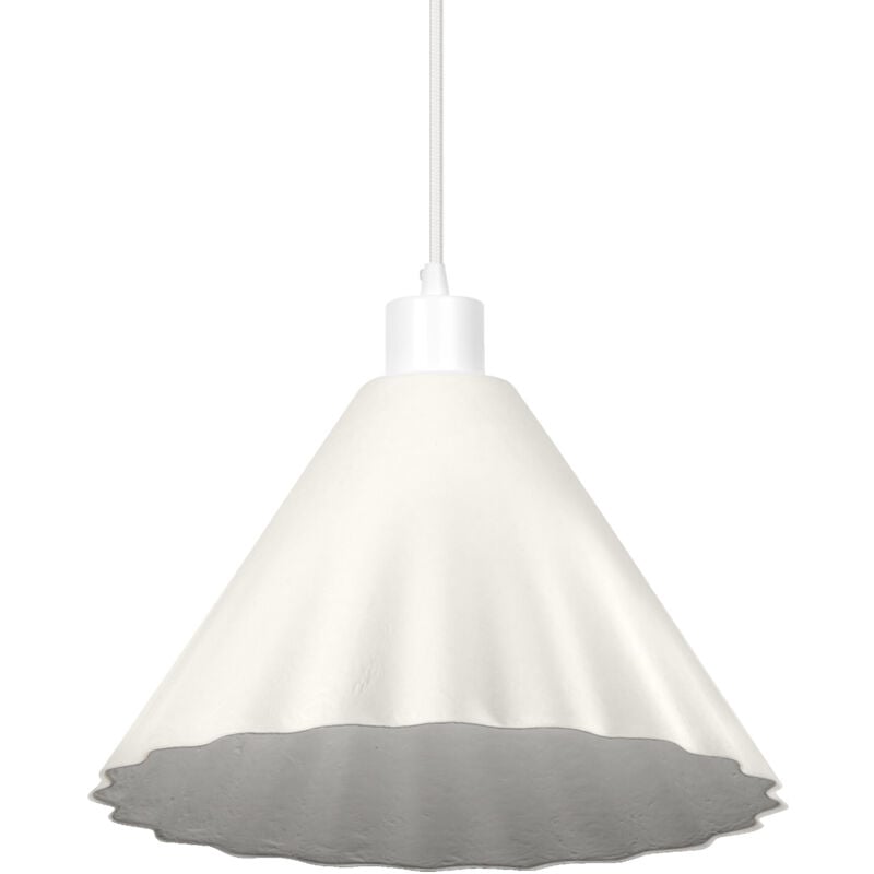 Ledvance - blanc luminaire suspendu décoratif Pulp en métal et papier mâché, E27, diamètre 310 mm, abat-jour en matériau recyclé, durable grâce à une