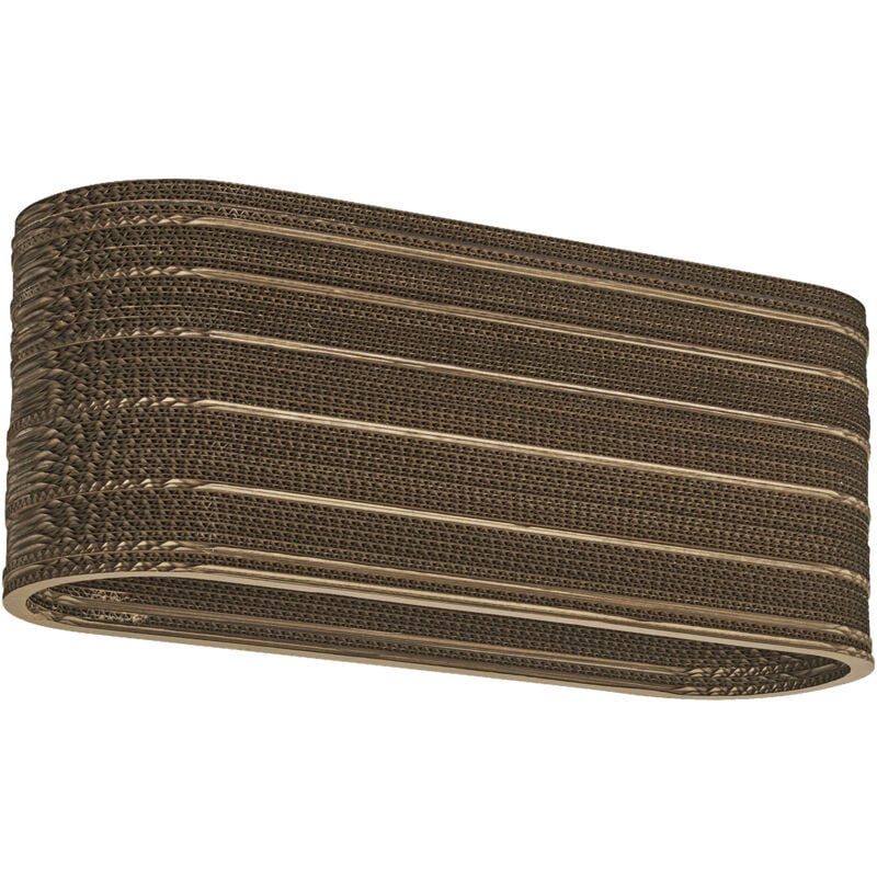 Ledvance - 3 lampes Decor Cardboard Oval marron en carton ondulé, E27, longueur 600 mm, abat-jour en matériau recyclé, durabgrâce à une source