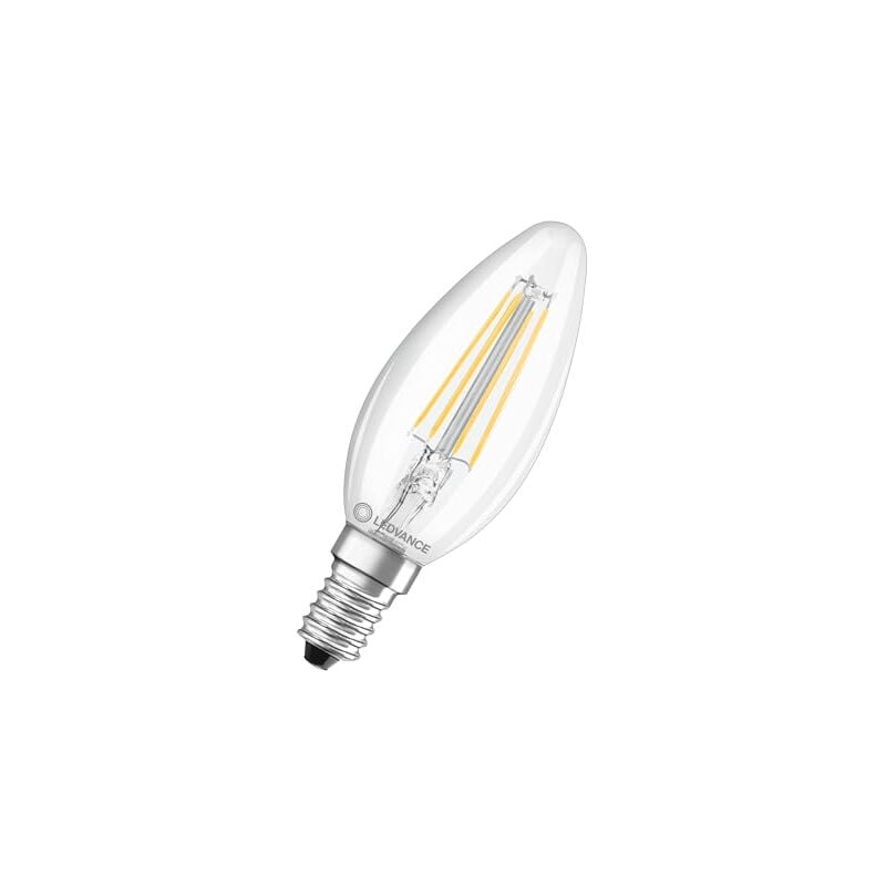 Ledvance Classic Led E14 Filament Clair 4,2 W 470 Lm - 927 Blanc Extra Chaud Meilleur Rendu Des Couleurs - Intensité Variable