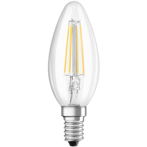LEDVANCE CLASSIC LED E14 FILAMENT CLAIR 4,2 W 470 LM - 927 BLANC EXTRA CHAUD  MEILLEUR RENDU DES COULEURS - INTENSITÉ VARIABLE