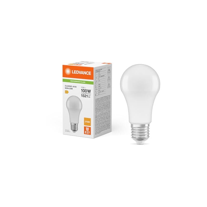 Classic led E27 poire dépolie 13W 1521LM - 827 blanc très chaud équivalent 100W 4099854048944 - Ledvance