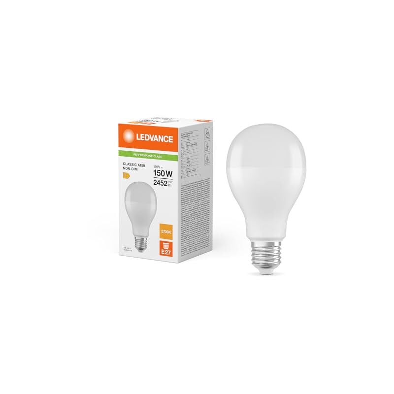 Classic led E27 poire dépolie 19W 2452LM - 827 blanc très chaud équivalent 150W 4099854048784 - Ledvance