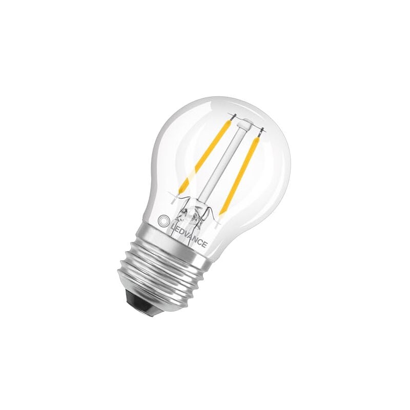 Classic led E27 poire filament claire 1.5W 136LM - 827 blanc très chaud équivalent 15W 4099854069253 - Ledvance