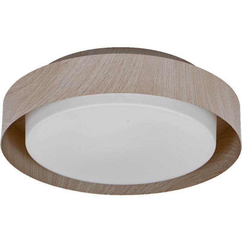 Ledvance - Plafonnier orbis madrid 290mm, couleur bois, E27