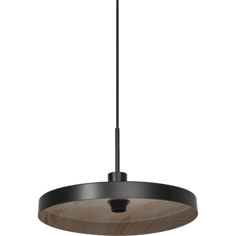 LEDVANCE Decor Plate Pendant E27 Black Wood Decor