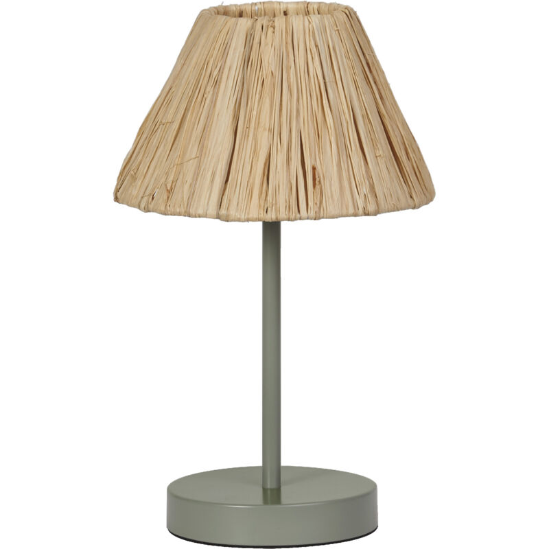 Ledvance - Decor Raffia vert-marron en raphia et métal, E27, diamètre 200 mm, abat-jour en matériau recyclé, durabgrâce à une source de lumière