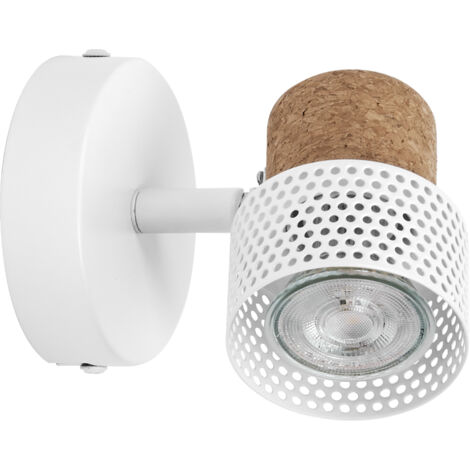 LEDVANCE DECOR SPOT CORK, 1 x 3,4W, 230lm, weiß, Spotleuchte, verstellbare Köpfe, vielseitig anwendbar, Innenraumspot, austauschbare LED-Lampen, dimmbar, warmweiße Lichtfarbe, GU10