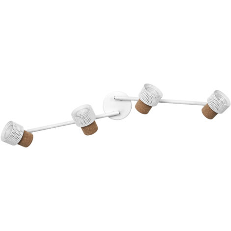 LEDVANCE DECOR SPOT CORK, 4 x 3,4W, 920lm, weiß, Spotleuchte, verstellbare Köpfe, vielseitig anwendbar, Innenraumspot, austauschbare LED-Lampen, dimmbar, warmweiße Lichtfarbe, GU10