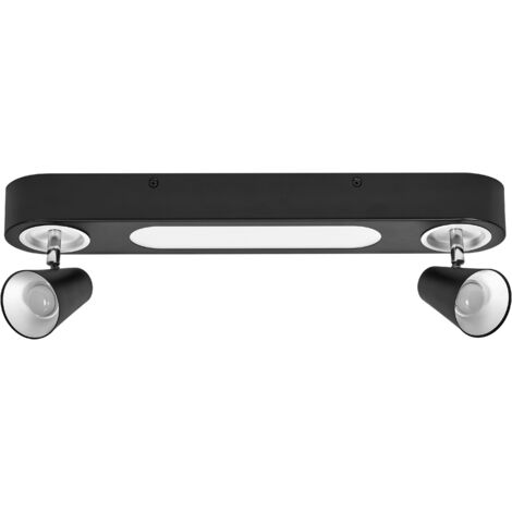 LEDVANCE DECOR SPOT NEPTUNE: 20W, 635lm, noir, spot, têtes réglables, utilisation polyvalente, spot d'intérieur, lumière chaude, aspect de haute qualité, installation facile.
