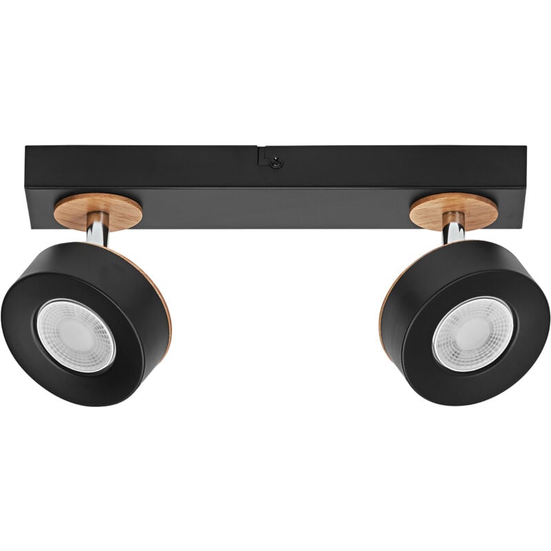 Decor spot pluto 9,6W, 615lm, noir, spot, têtes réglables, utilisation polyvalente, spot intérieur, lumière chaude, optique de haute qualité, montage