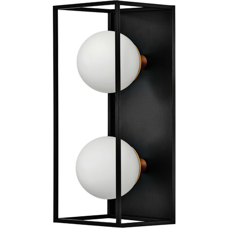 LEDVANCE DECOR Square Badezimmer-Wandleuchte 350X150 IP44, schwarz, G9 Sockel für den Austausch des Leuchtmittels, kann mit einfacher oder smarter Lampe bestückt werden, Schutzklasse IP20