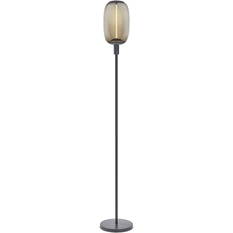 Decor stick tall: Lampe sur pied, 1 x E27, gris foncé, acier inoxydable, scénarios lumineux personnalisés, idéale pour les espaces de vie,