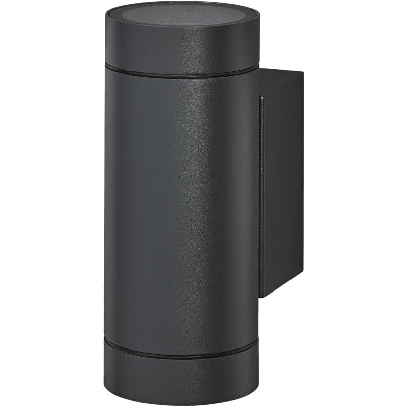 Endura classic itys w Applique extérieure, GU10, gris foncé, aluminium, installation facile, diffuseur en verre ou pmma, IP65, éclairage indirect.