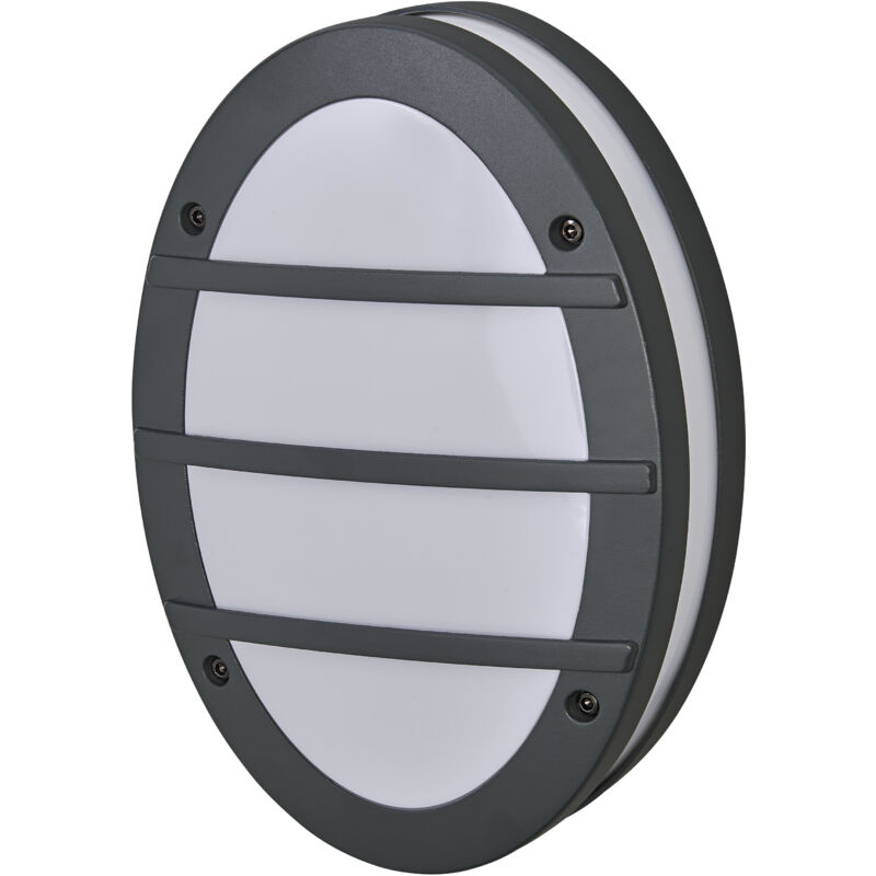 Endura classic orbick w lampe d'extérieur, applique murale, douille E27, gris foncé, aluminium, installation rapide et facile, diffuseur mat,