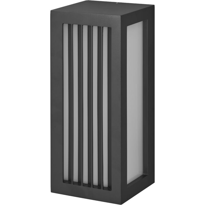 Endura classic radick w lampe d'extérieur, applique murale, douille E27, gris foncé, aluminium, installation rapide et facile, diffuseur mat,