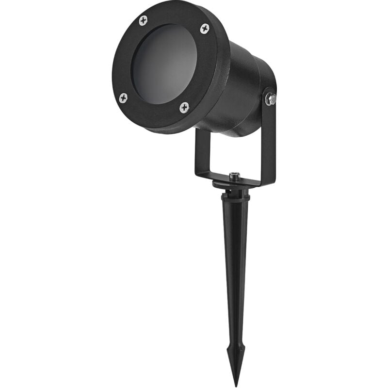 LEDVANCE ENDURA HYBRID NAUT SPIKE Applique extérieure hybride, 2W, 100lm, lumière blanc chaud, 3000K, noir, plastique, IP44 & IP67, solaire et réseau.