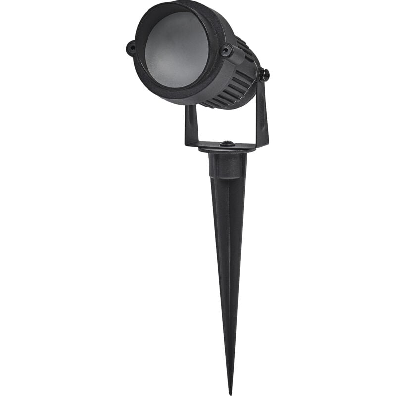 Endura hybrid spot spike Applique extérieure hybride, 1W, 60lm, lumière blanc chaud, 3000K, noir, aluminium, IP44 & IP67, solaire et réseau.