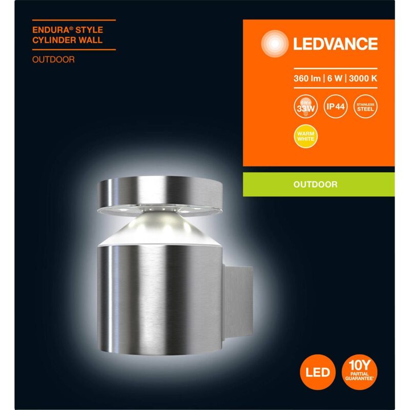 LEDVANCE 4058075205338 Endura Style Cylinder Wall 6W Warm White