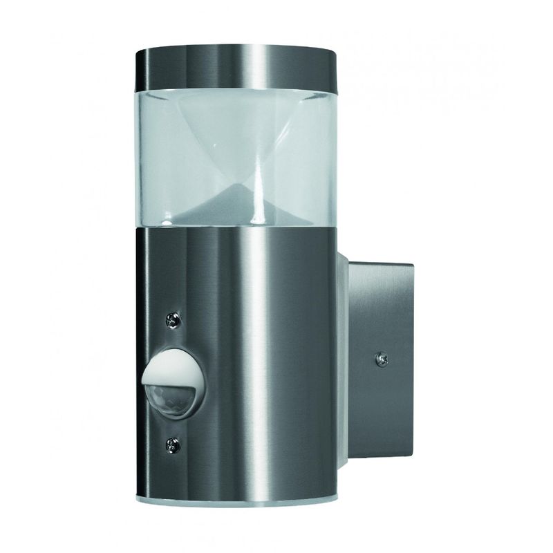 ENDURA STYLE MINI CYLINDER SENSOR LED Wandleuchte Warmweiß 16,6 cm Edelstahl Stahl, 206021 - Ledvance