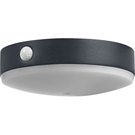 LEDVANCE ENDURA Style Tossa applique solare, luce bianca calda (3000K), sensore integrato, senza alimentazione, autonomia fino a otto ore, protezione IP44, nero