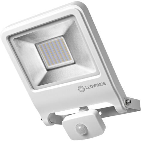 OSRAM LEDVANCE Floodlight LED, Lampada da esterno, ENDURA® FLOOD Sensor bianco caldo / 50 W, 220…240 V, Ampiezza fascio luminoso: 120°, bianco caldo, 3000 K, Materiale: Alluminio, IP44