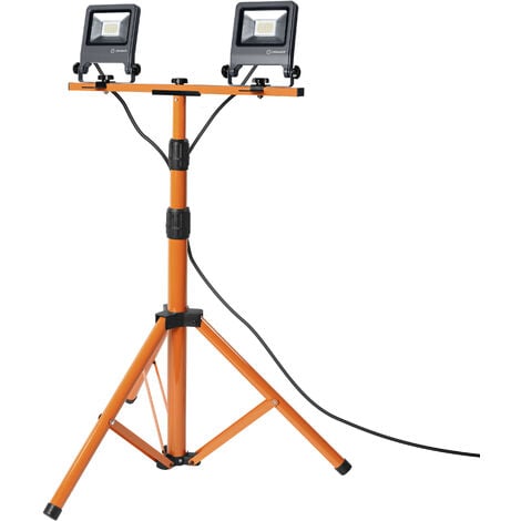 LEDVANCE Lampada da lavoro LED, Lampada da esterno, WORKLIGHTS - TRIPOD / 40 W, 220…240 V, Ampiezza fascio luminoso: 120°, Bianco freddo, 4000 K, Materiale: Aluminum/Steel, IP65