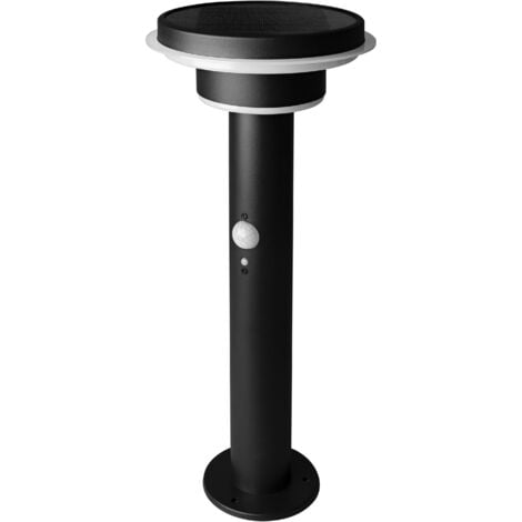 LEDVANCE Lampadaire solaire à double cercle Endura Style, acier inoxydable, 6 W, noir, taille unique