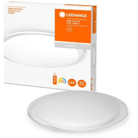Ledvance LED Deckenleuchte Orbis Sparkle Remote-CCT Ø 46 cm weiß Deckenlampen