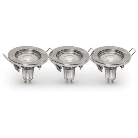 Ledvance LED Einbauleuchte 3-er Set GU10 nickel gebürstet rund LED-Einbaustrahler