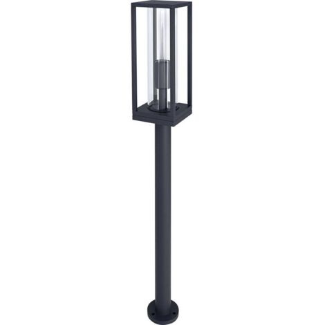 LEDVANCE LED lampe de plancher et lumière mobile pour ampoules 1x E27, lumière de conception avec design de cadre pour l'extérieur pour éclairage de Direkt, hauteur de 80cm, en aluminium de haute qualité, cadre ENDURA 80cm Post E27