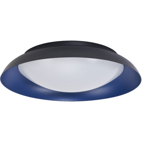 LEDVANCE LED Orbis Plate, noir-bleu, 35W, 1700lm, 3000K, 430mm, blanc chaud convivial 830, dimmabsur 3 niveaux par coup de pied, protection IP20, vis de montage et chevilles incluses