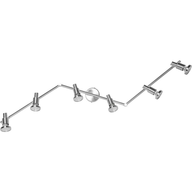 Ledvance - led Spotlight GU10 6X3W, aluminium à 6 flammes, adapté au mur et au plafond à l'intérieur, Ampoules GU10 interchangeables, blanc chaud