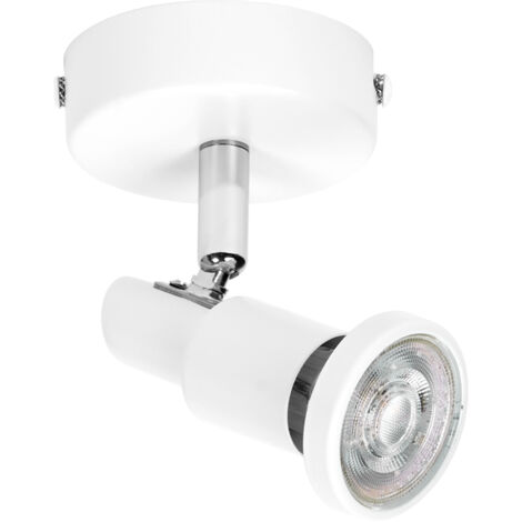 LEDVANCE LED SPOT GU10 1 x 3,4W, 230lm, weiß, 2.700K Farbtemperatur, warmweiße Lichtfarbe, zeitloses Design, austauschbare LED-Lampe, ideal für Innenräume, CRI 90, verstellbare Köpfe