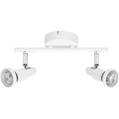 LEDVANCE LED SPOT GU10 2 x 3,4W, 460lm, weiß, 2.700K Farbtemperatur, warmweiße Lichtfarbe, zeitloses Design, austauschbare LED-Lampe, ideal für Innenräume, CRI 90, verstellbare Köpfe