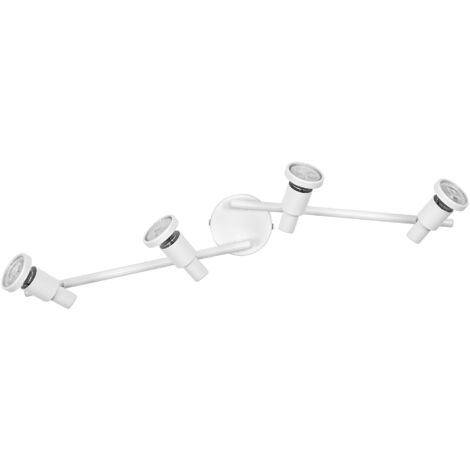 LEDVANCE LED SPOT GU10: 4 x 3,4W, 920lm, blanc, température de couleur de 2 700K, lumière chaude, design intemporel, ampoule LED interchangeable, idéale pour les intérieurs, CRI 90, têtes réglables.