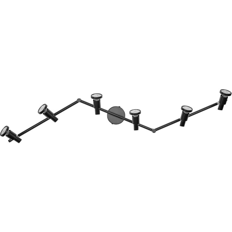 Led spot GU10: 6 x 3,4W, 1 380lm, noir, température de couleur de 2 700K, lumière chaude, design intemporel, ampoule led interchangeable, idéale pour