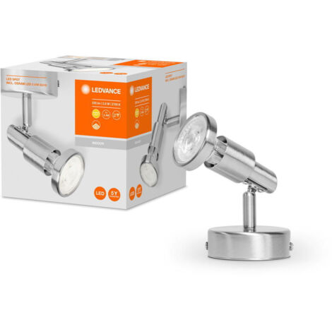 LEDVANCE LED SPOT GU10 (EU) L 4058075540507 LED-Deckenstrahler  GU10  2.6 W Silber