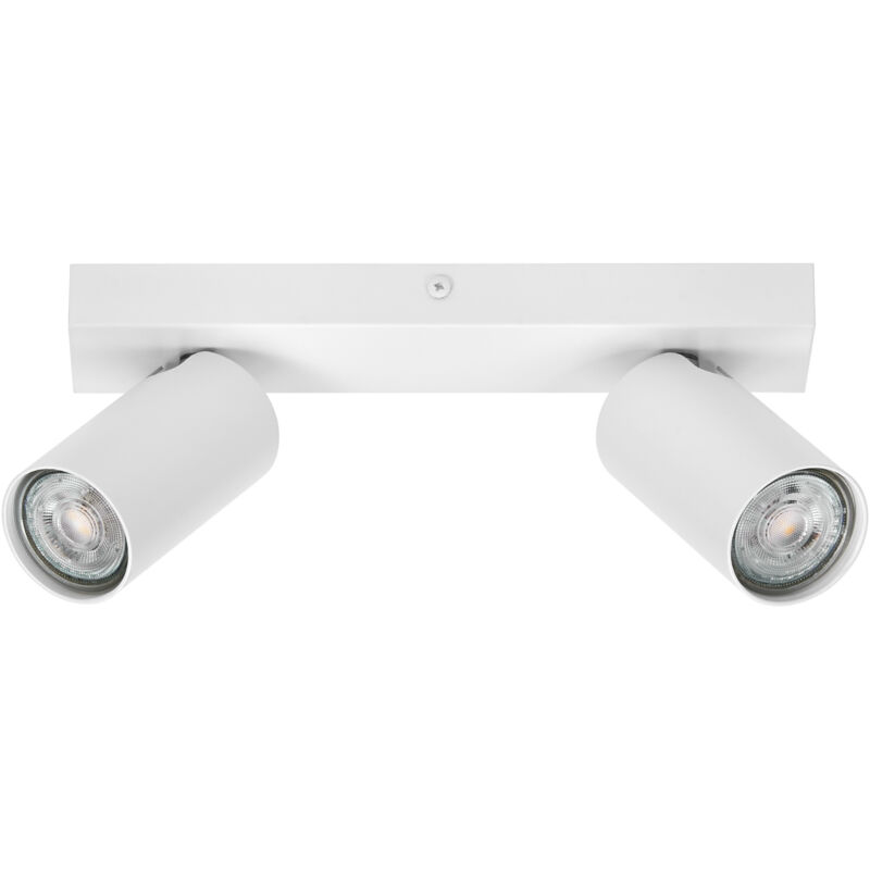 Led spot octagon 2 x 3,4W, GU10, 460lm, blanc, température de couleur 2.700K, lumière chaude, design intemporel, lampe led interchangeable, idéale