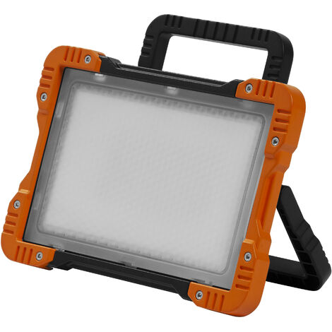 LEDVANCE LED Worklight Panel - lampe de travail pivotante avec projecteur à LED pour l'intérieur, 50 W, 4500 lumens, durée de vie de 25000 h, 2m câble et raccordement au secteur inclus - Orange