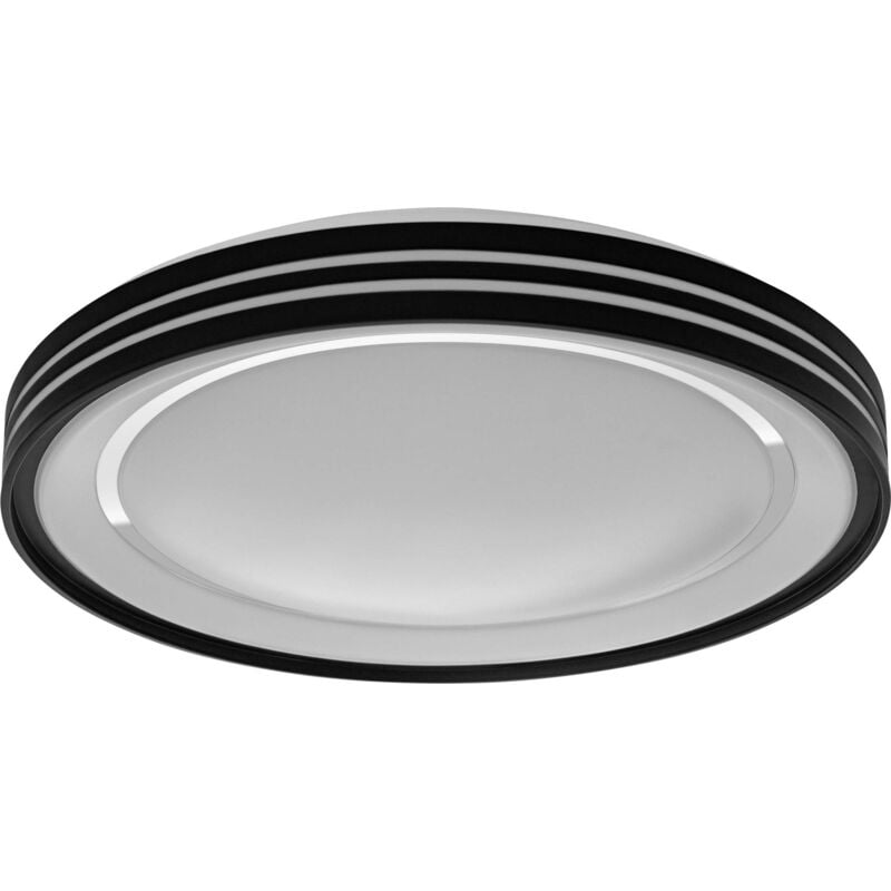 Decorative ceiling with wifi technology 4058075573550 Plafonnier led pour salle de bain 30 w blanc chaud noir W280262 - Ledvance