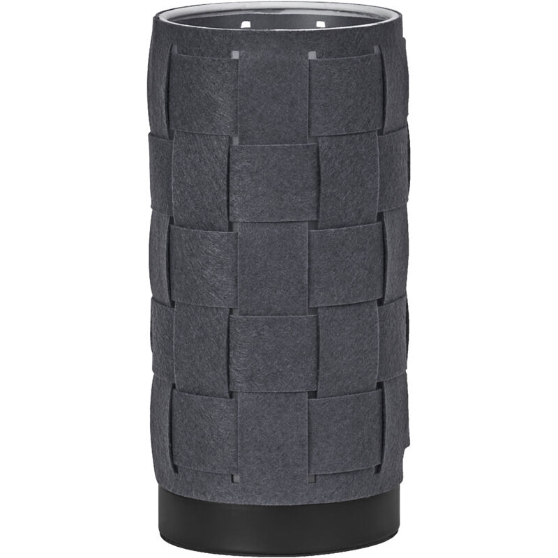 LEDVANCE luminaire de table décoratif en feutre gris et métal, E14, diamètre 120 mm, éclairage chaleureux grâce à l'abat-jour tissé, durable grâce à