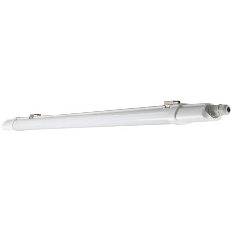 Ledvance – Luminaire LED étanche 120 cm 18W 1600 lumens – IP65 pour espaces humides – Design extraplat 3,5 cm pour plafond bas – Culot LED intégré